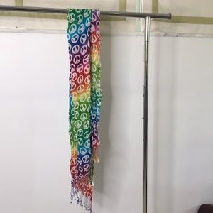 Brand new tie dye leave sign scarf rainbow!